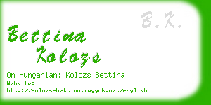 bettina kolozs business card